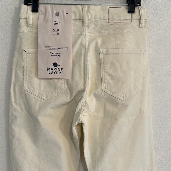 NWT Marine Layer Vintage Straight Corduroy White - Picture 7 of 13